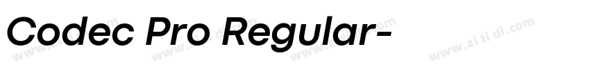 Codec Pro Regular字体转换